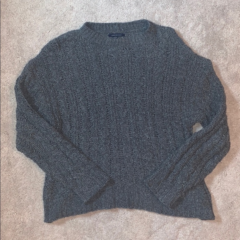 Gray Crew Neck Sweater